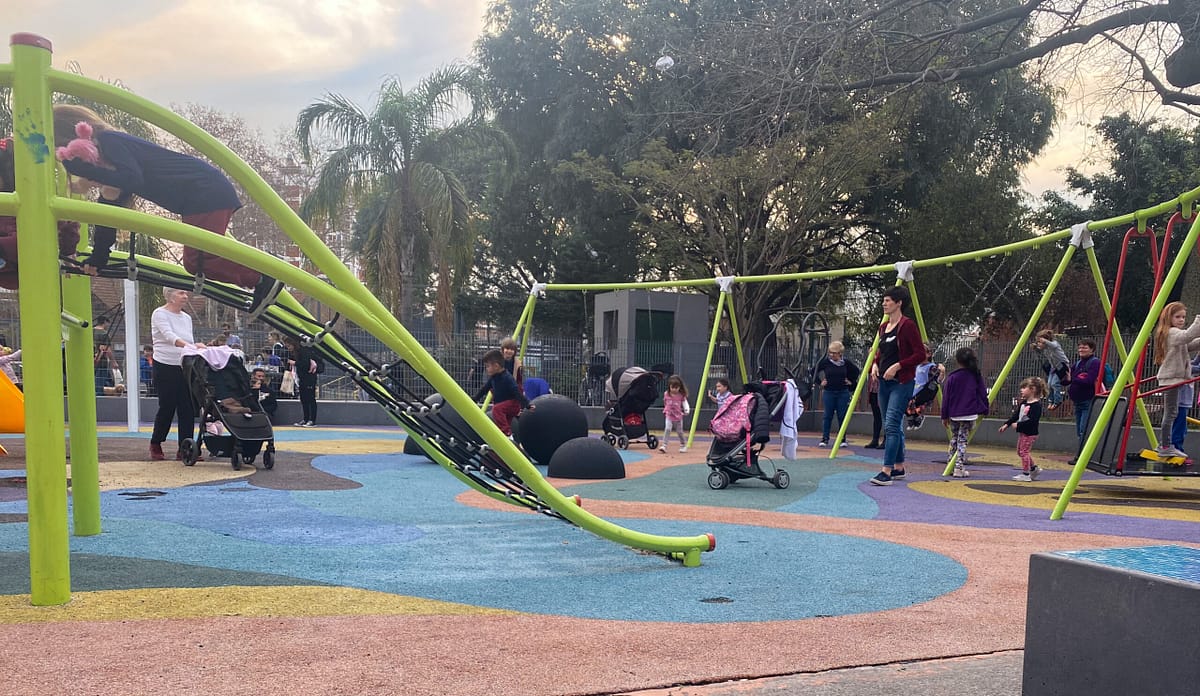 children playing in a park