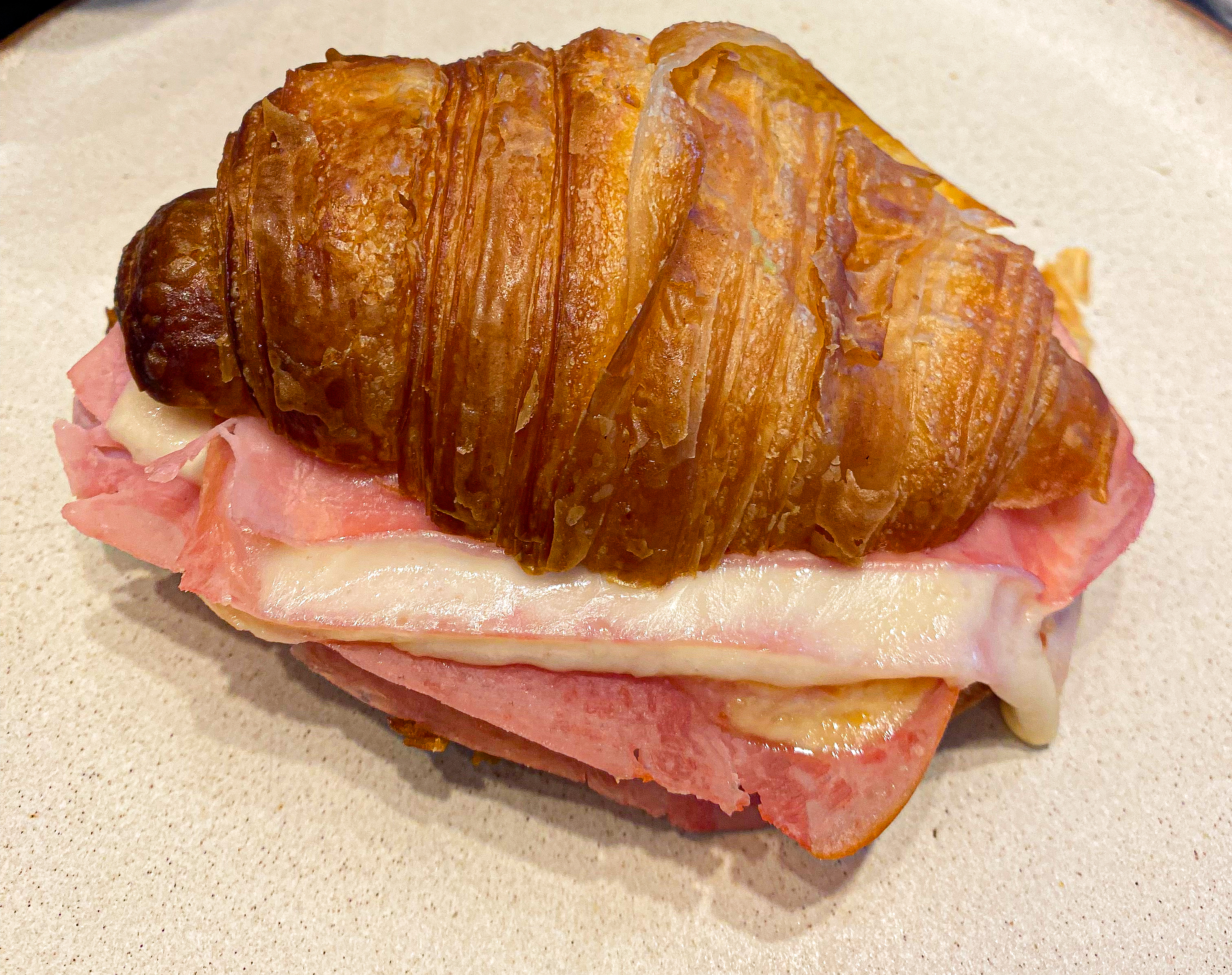 a jamon and queso medialuna
