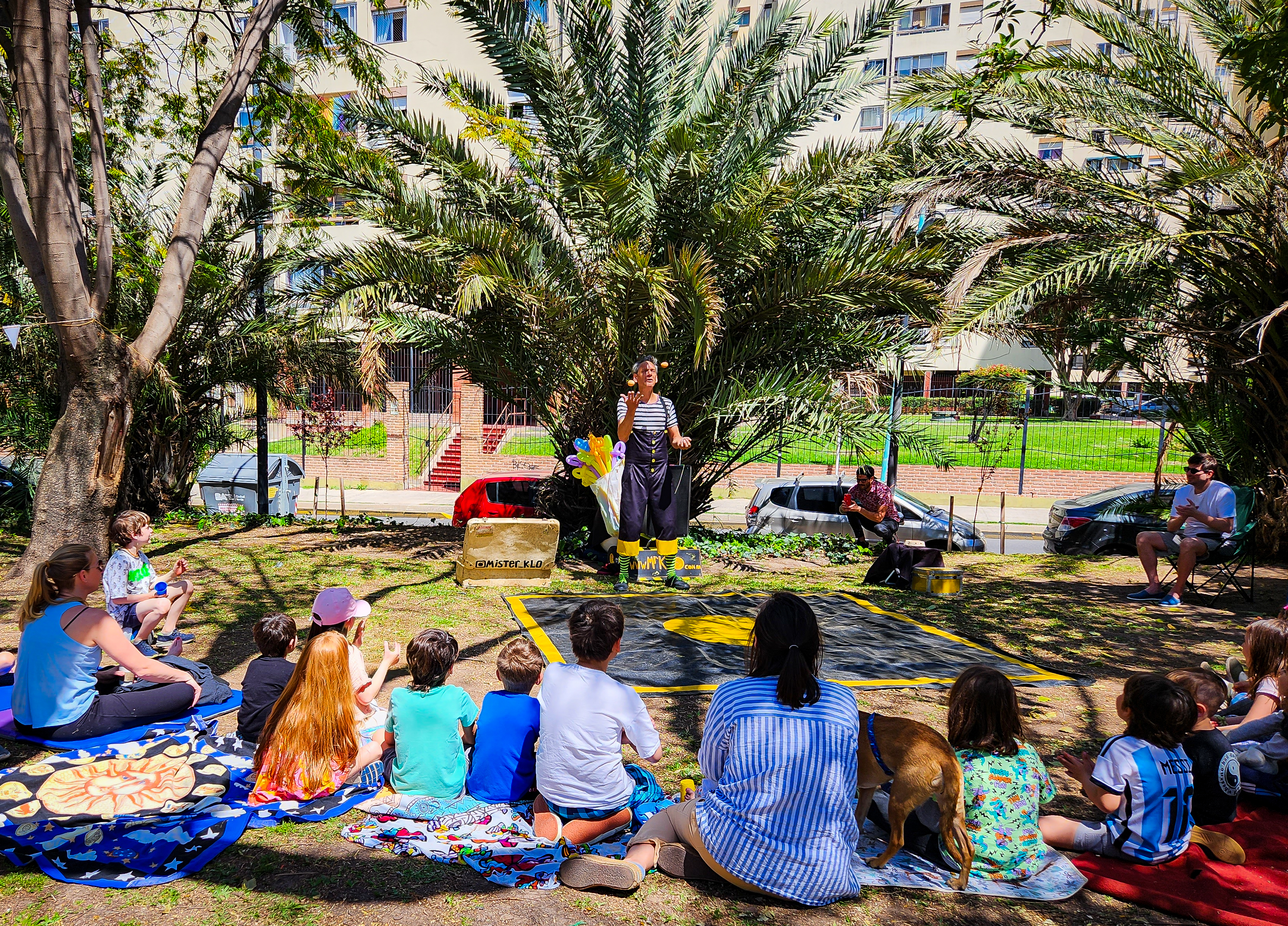 circus performer in a park