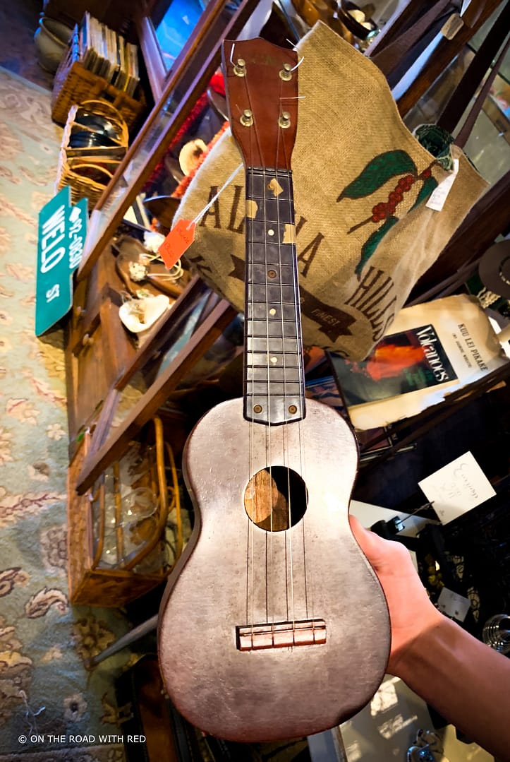 a vintage ukulele.