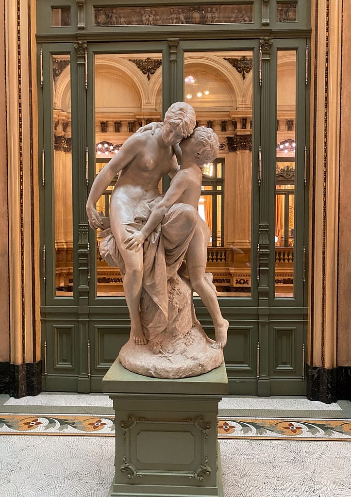 statue at Teatro Colon in Buenos Aires
