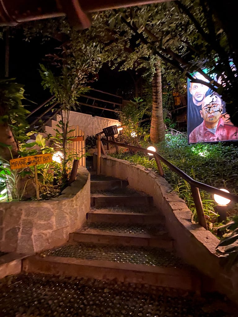a walkway in the resort in Mirante