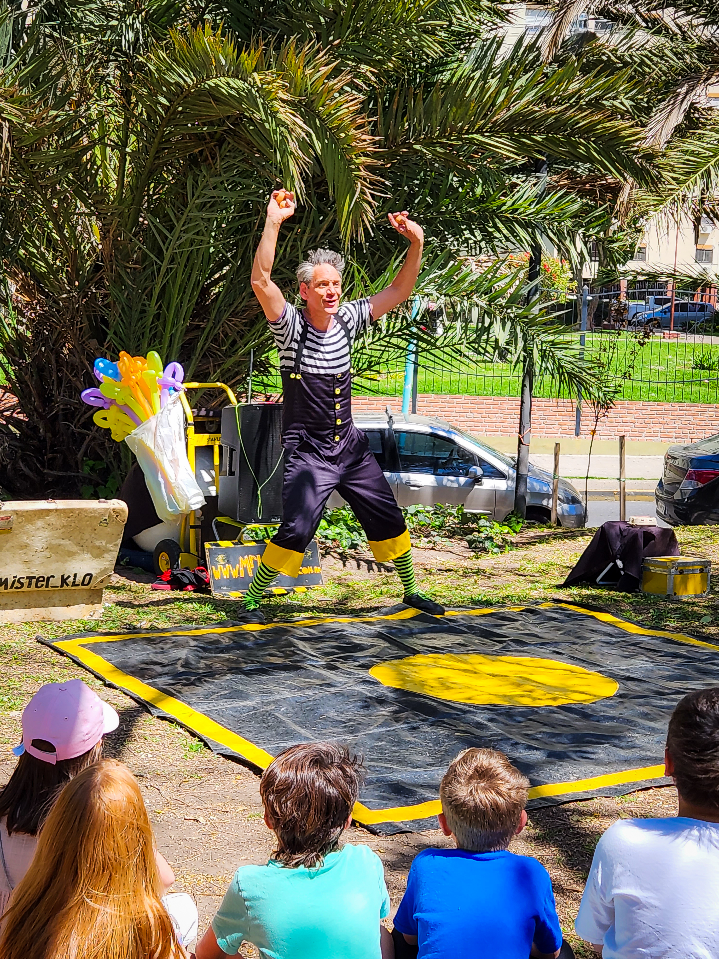 circus performer in a park